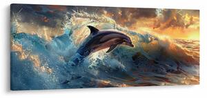 Kép - Delfin, illusztrációk (120x50 cm)
