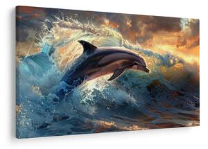 Kép - Delfin, illusztrációk (90x60 cm)