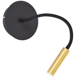Jutta LED fali spot flex karral és kapcsolóval, fekete réz - Brilliant-G99947/86