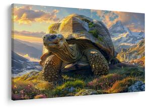 Kép - Teknős és hegyvidéki táj (90x60 cm)