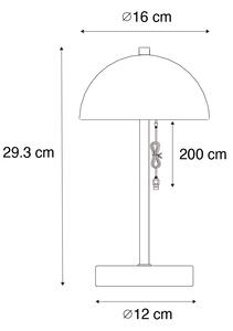 Kültéri asztali lámpa fekete újratölthető 3 fokozatban szabályozható - Keira