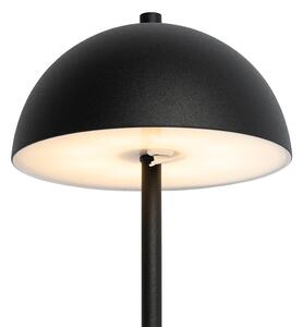 Kültéri asztali lámpa fekete újratölthető 3 fokozatban szabályozható - Keira