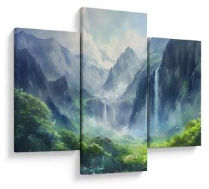 Kép - Vízesések völgye (90x60 cm)