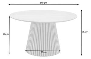 Design étkezőasztal Wadeline 140 cm természetes tölgy
