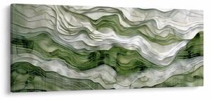 Kép - Zöld és fehér fodrok (120x50 cm)