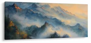 Kép - Festett hegyi táj (120x50 cm)