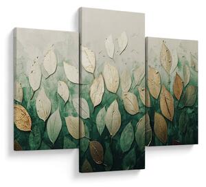 Kép - Arany-zöld levelek (90x60 cm)
