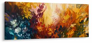 Kép - Absztrakt festmény a virágokról (120x50 cm)