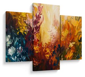 Kép - Absztrakt festmény a virágokról (90x60 cm)