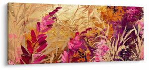Kép - Absztrakt festmény virágok II. (120x50 cm)