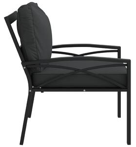 VidaXL acél kerti szék szürke párnákkal 68 x 76 x 79 cm