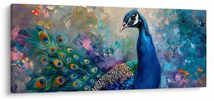 Kép - Festmény egy páva (120x50 cm)