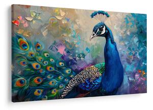 Kép - Festmény egy páva (90x60 cm)