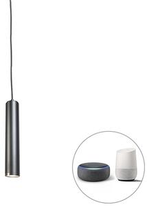 Intelligens kivitelű függőlámpa fekete, WiFi GU10 fényforrással - Tuba Small