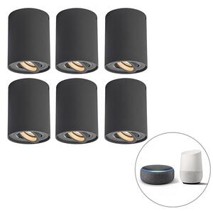 6 foltos smart sötétszürke készlet Wifi GU10-vel - Rondoo up