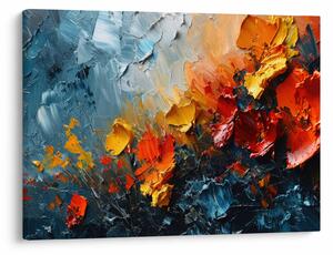 Kép - Virágok absztrakt festménye III. (70x50 cm)