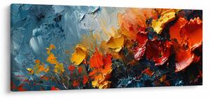 Kép - Virágok absztrakt festménye III. (120x50 cm)