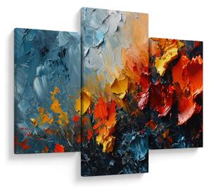Kép - Virágok absztrakt festménye III. (90x60 cm)