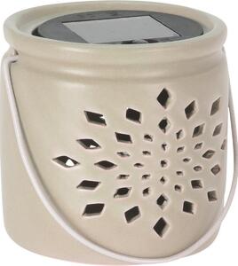 Darena napelemes lámpás rózsaszín, 9,2 x 9 x 11 cm, porcelán