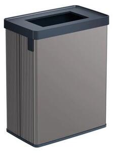 Szelektív hulladékgyűjtő, fedél nélküli, 54 liter, CURVER Verto Recycle, szürke/fekete (UCVER54F)