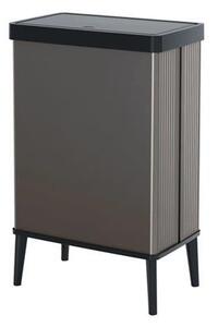 Fedeles szemetes, nyomógombos, 54 liter, CURVER Verto High, szürke/fekete (UCVEH54F)