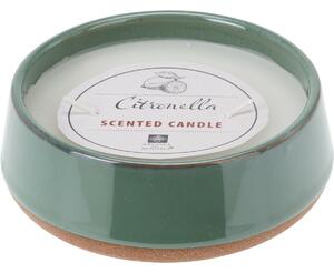 Citronella repellens gyertya, zöld, 420 g, 12 x 4,5 cm
