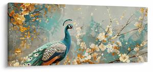Kép - Páva arany díszítéssel (120x50 cm)