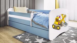 Babydreams gyerekágy markolós dizájnnal, méret: 160x80, szín: világoskék, matrac nélkül, ágyneműtartóval