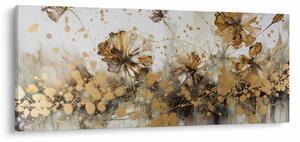 Kép - Absztrakt virágos festmény (120x50 cm)
