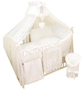 Newborn Maxi szett újszülött + kiságy 120x60 + matrac 17in1 Szín: fehér