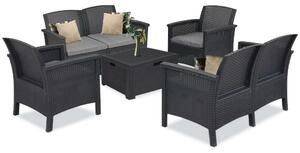 Venus II Kerti Bútor Szett - 6 Személyes - Grafit