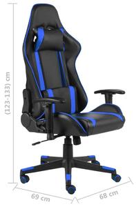 VidaXL műbőr PVC forgó Gamer szék #fekete-kék