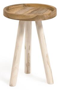 Teakfa kerek tárolóasztal ø 35 cm Glenda – Kave Home