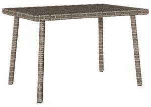 VidaXL téglalap szürke polyrattan kerti dohányzóasztal 60x40x37cm