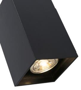 2 db modern fali lámpa készlet fekete négyzet - Sandy