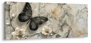 Kép - Márvány háttér pillangókkal (120x50 cm)