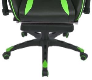 VidaXL zöld dönthető versenyülés kialakítású irodai szék lábtartóval