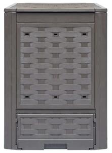 3 db Kerti Komposztáló - Barna Rattan Dizájn - 60x60x83 cm