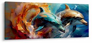 Kép - Delfin festmény (120x50 cm)
