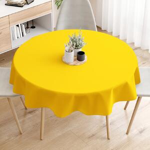 Goldea loneta dekoratív asztalterítő - mélysárga színű - kör alakú Ø 100 cm
