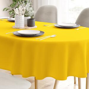 Goldea loneta dekoratív asztalterítő - mélysárga színű - ovális 120 x 160 cm