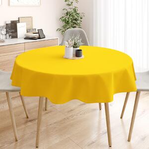 Goldea loneta dekoratív asztalterítő - mélysárga színű - kör alakú Ø 130 cm