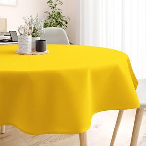 Goldea loneta dekoratív asztalterítő - mélysárga színű - kör alakú Ø 100 cm
