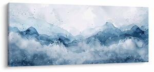 Kép - Felhők és hullámok, akvarell (120x50 cm)