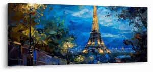 Kép - Olajfestmény az Eiffel-toronyról (120x50 cm)