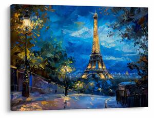 Kép - Olajfestmény az Eiffel-toronyról (70x50 cm)