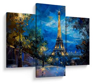 Kép - Olajfestmény az Eiffel-toronyról (90x60 cm)