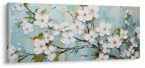 Kép - Festés, virágzó faágak (120x50 cm)