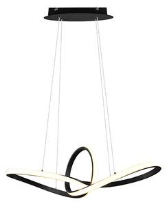 Design hanglamp zwart incl. LED 3-staps dimbaar - Levi