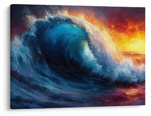 Kép - Hullám a naplementében (70x50 cm)